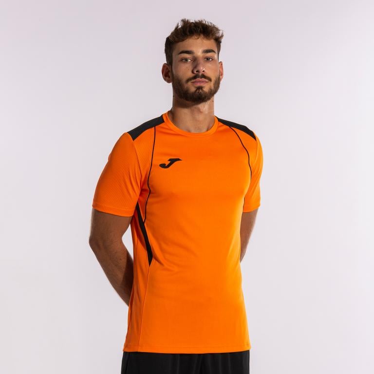 Футболка Joma 103081.881 Championship Vii Short Sleeve T-Shirt M Orange/Black (8445757162618)