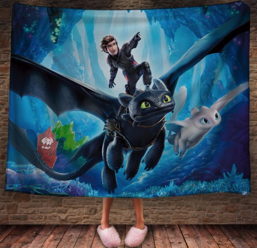 Плед с 3D принтом How to Train Your Dragon 150х200 см (epi_1903)