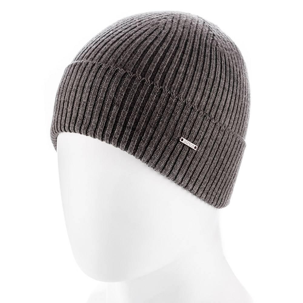 Шапка мужская Actrics MH04 из хлопка одинарная с отворотом Кофейный - фото 1