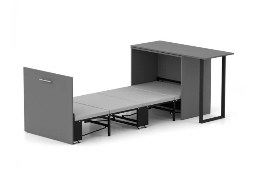 Кровать-трансформер/письменный стол/комод Knap Knap Sirim-D 3в1 121х216х77,8 см Графитный