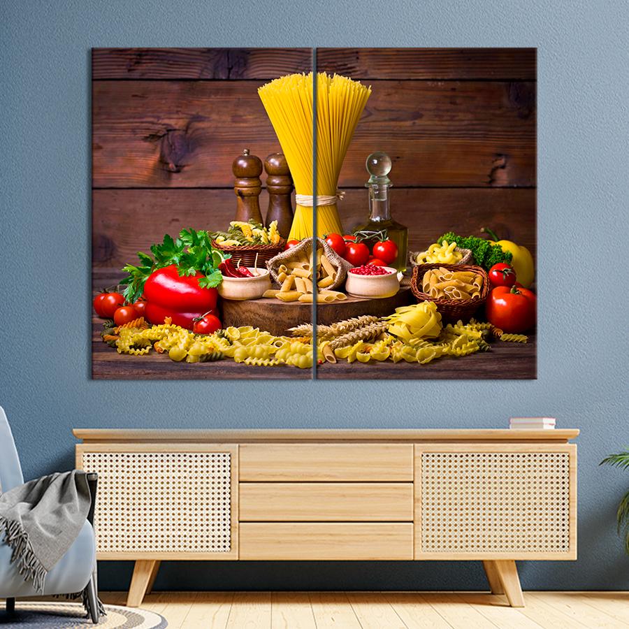 Настінний декор Різноманітність італійської пасти 71x51 см (A520-2)