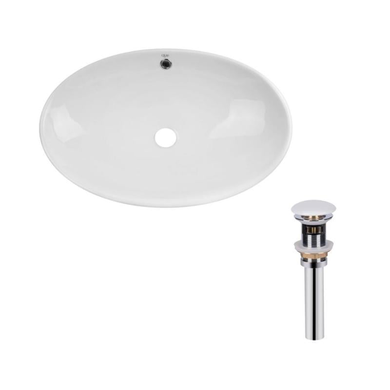Раковина накладная овальная Qtap Dove 635x420x150 мм с донным клапаном PU02O White (SD00053433)