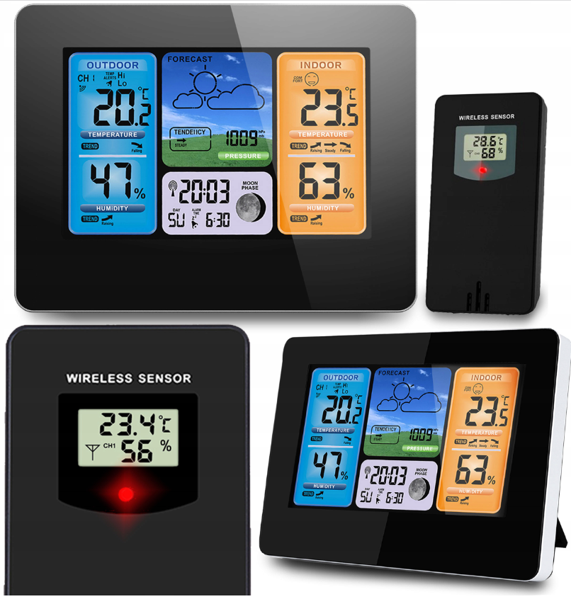 Метеостанция беспроводная с гидрометром Berdsen BD-902 (39020012) - фото 2 Метеостанция беспроводная с гидрометром Berdsen BD-902 (39020012) - фото 2