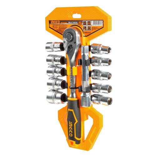 Набор головок торцевых INGCO INDUSTRIAL с трещоточкой 1/2 (26846499) - фото 3