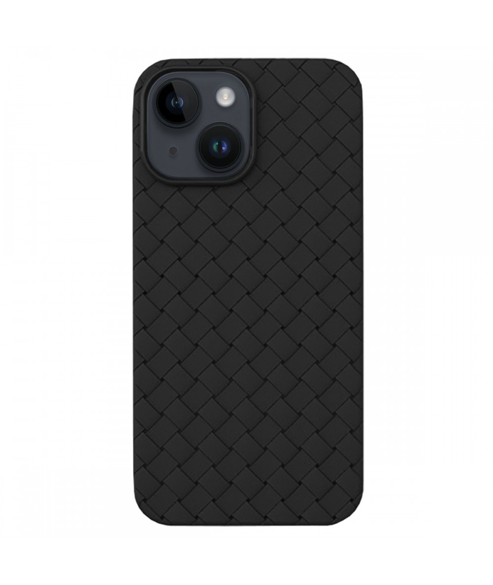 Плетеный чехол Bottega Veneta для iPhone 13 Черный