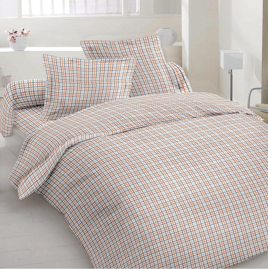 Комплект постельного белья Zastelli 179779 Клетка бербери бязь полуторный 145х210 см Серый (20845)
