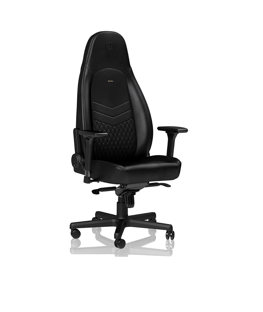 Крісло геймерське Noblechairs ICON Real Leather ергономічне Black (26202732)