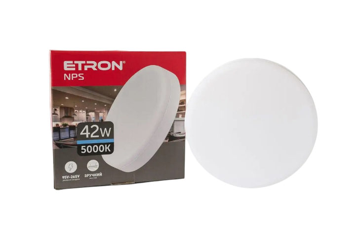 Светильник светодиодный ETRON 42W 5000К накладной круг (23068925)
