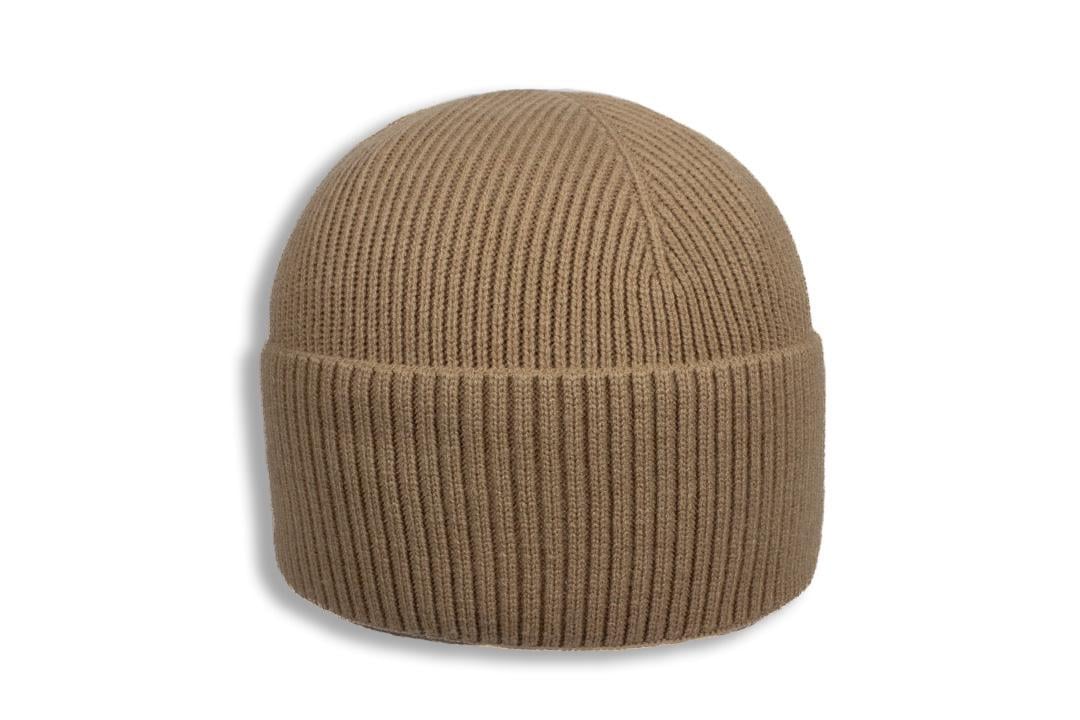 Шапка молодежная Apex БРИГ кашемировая с отворотом утепленная флисом one size Темно-бежевый (281995)
