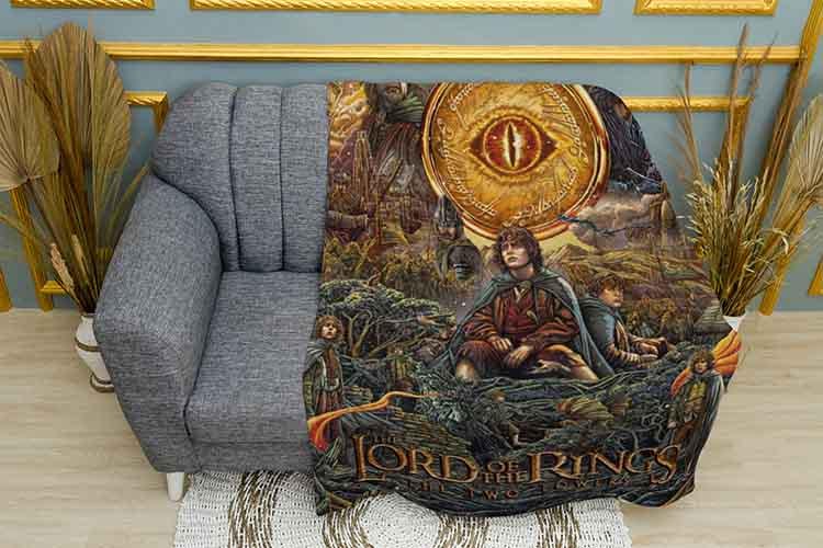 Плед Abstract picture The Lord of the Rings плюш одношаровий 150х210 см