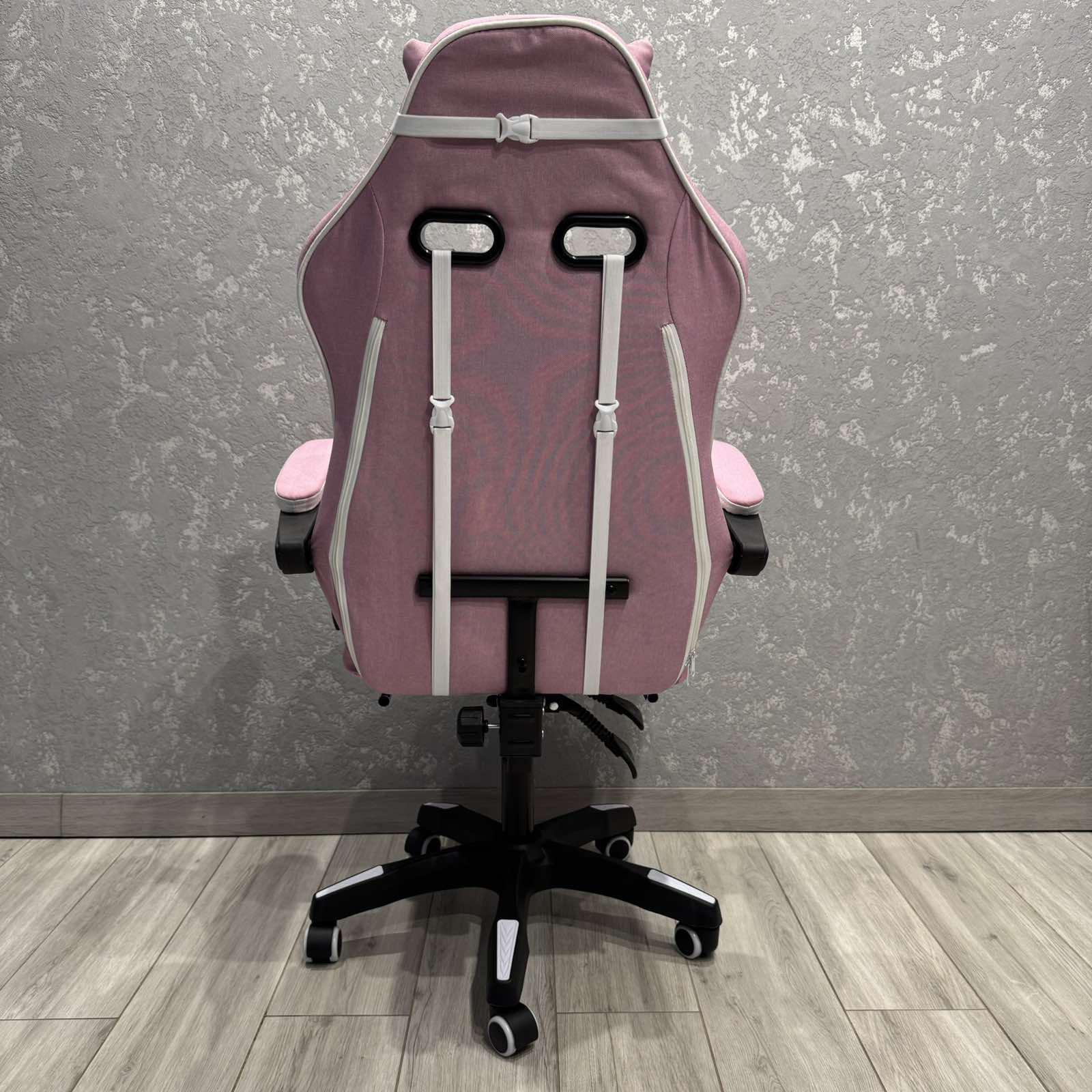 Кресло компьютерное тканевое EC Gaming K40 Розово-белый - фото 9