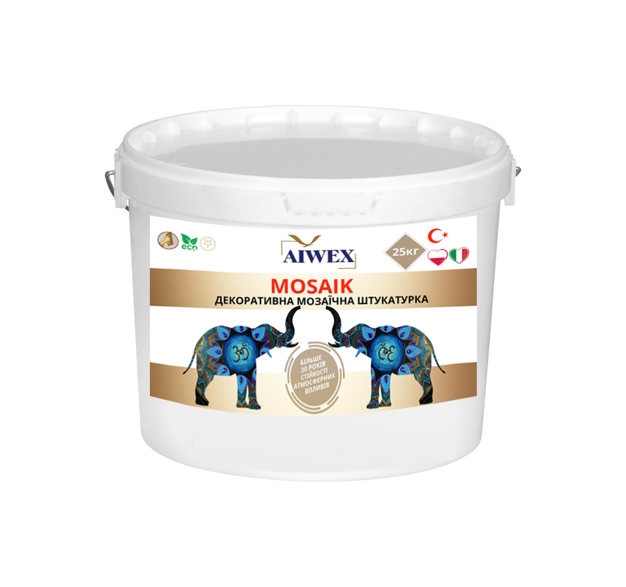 Декоративная штукатурка мраморная мозаичная AIWEX HIT-1 25 кг фракция 2 мм (747464) - фото 2