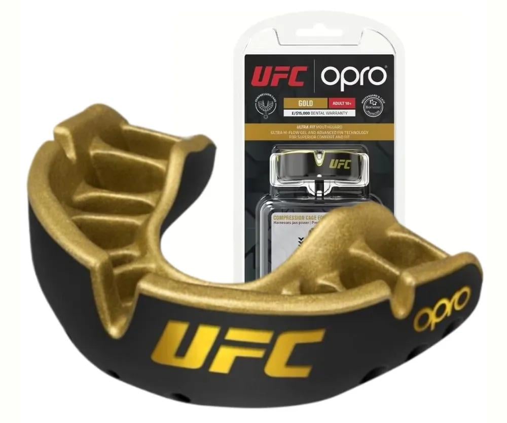 Капа OPRO Gold UFC доросла вік 11+ Black/Gold (art.102516001)