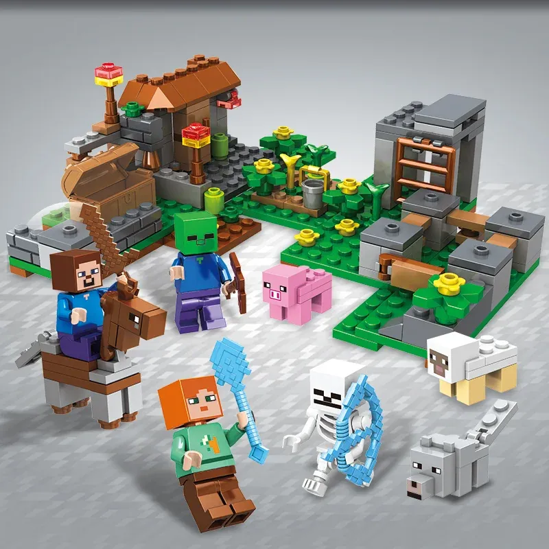 Конструктор Майнкрафт My World Лісова схованка село з героями мобами та пастками 233 дет. - фото 7 Конструктор Майнкрафт My World Лісова схованка село з героями мобами та пастками 233 дет. - фото 7