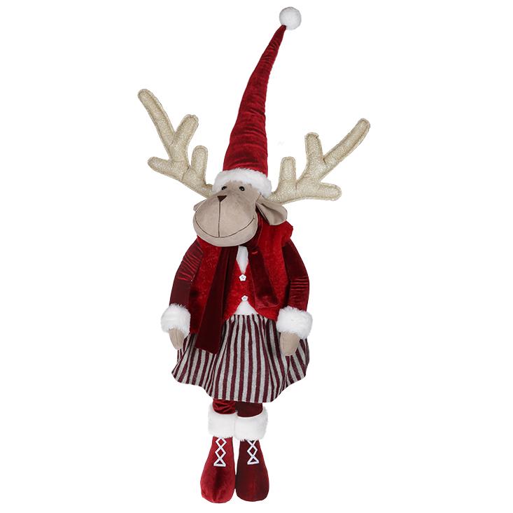 Мягкая игрушка новогодняя BonaDi Олень Девочка (877-109)