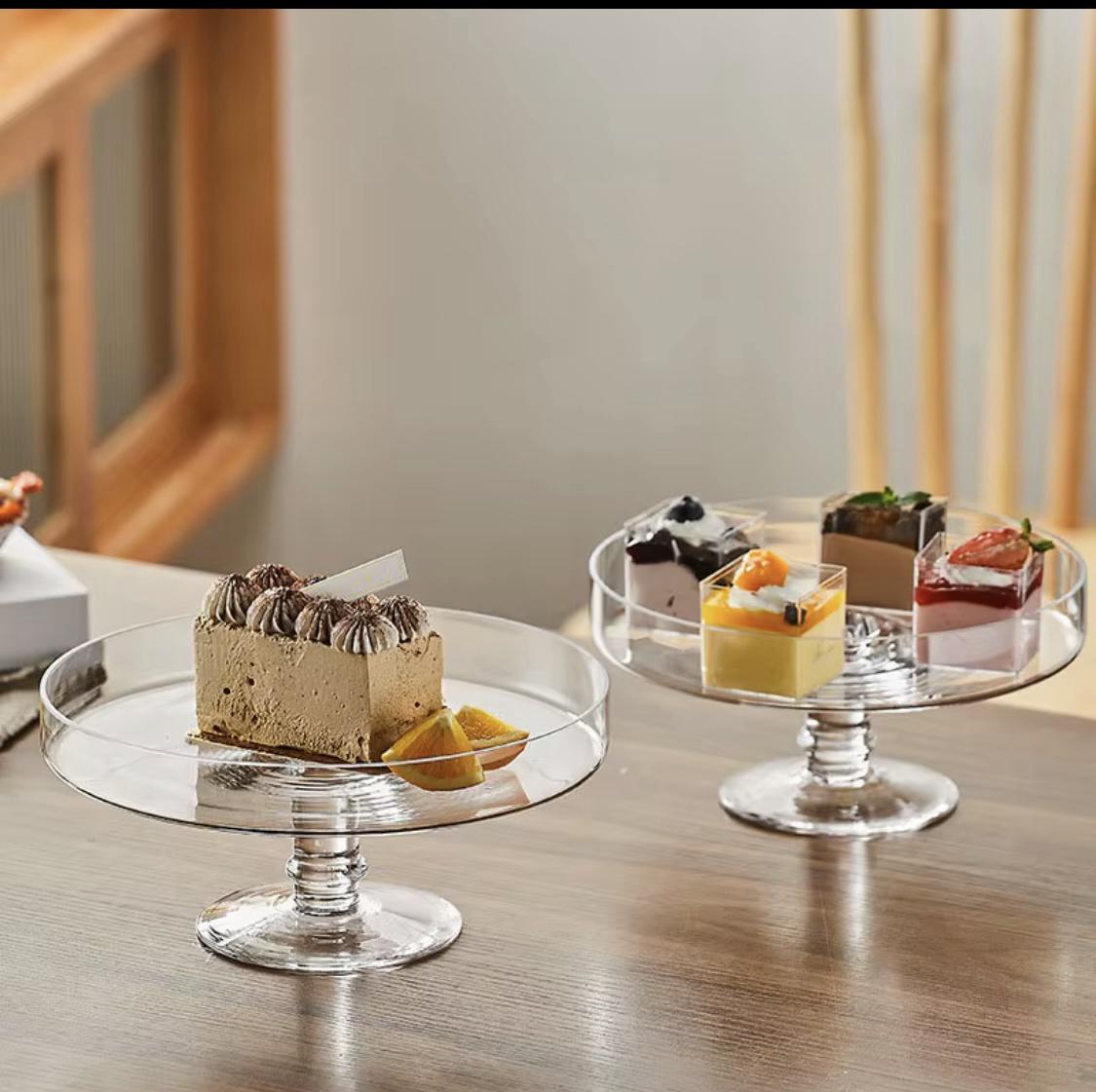 Блюдо стеклянное на ножке Престиж десертов 28 см (40158) - фото 3