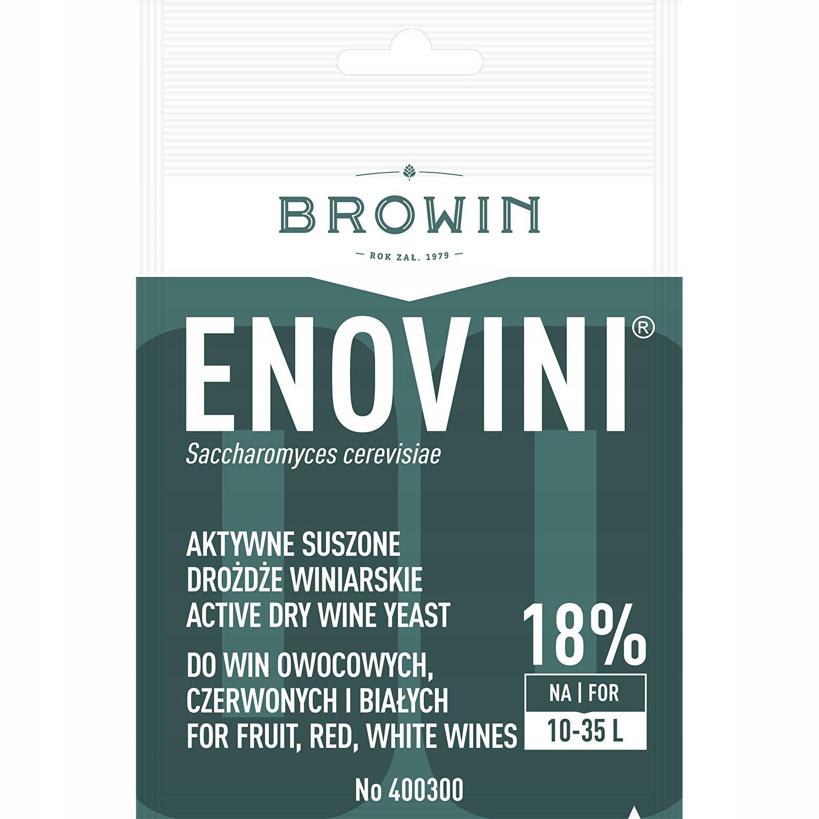 Дрожжи виноградные Browin ENOVINI 18%