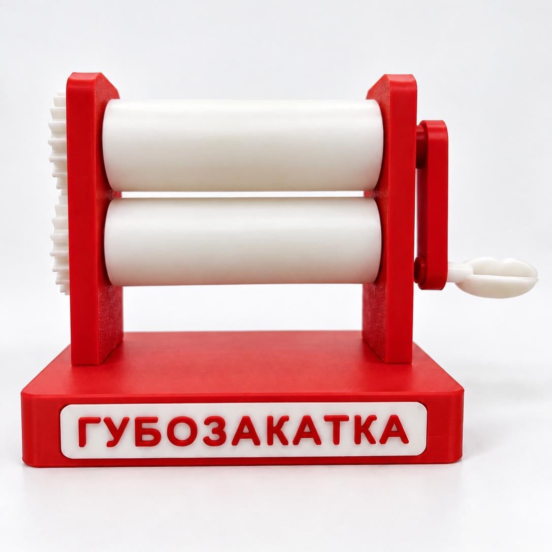 Cувенир-прикол Губозакатка с подвижным механизмом 11x8x11 см Красно-белый (38187575) Cувенир-прикол Губозакатка с подвижным механизмом 11x8x11 см Красно-белый (38187575)