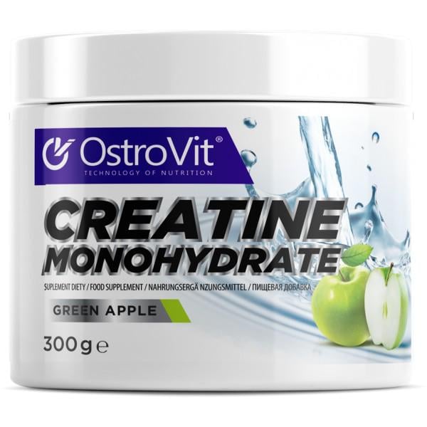 Креатин моногідрат OstroVit Creatine Monohydrate 300 г 120 порцій Green Apple