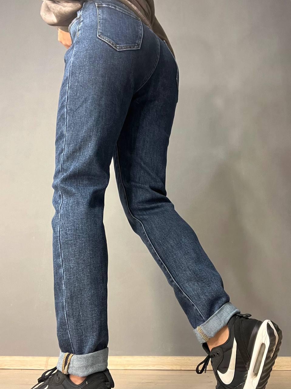 Джинсы женские Vanver 8003 MOM jeans с резинкой на талии стрейчевые высокая посадка р. 36 Темно-синий (3298) - фото 3