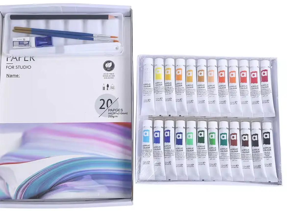 Набір акрилових фарб Art Nation 24х12 мл з аксесуарами - фото 8 Набір акрилових фарб Art Nation 24х12 мл з аксесуарами - фото 8