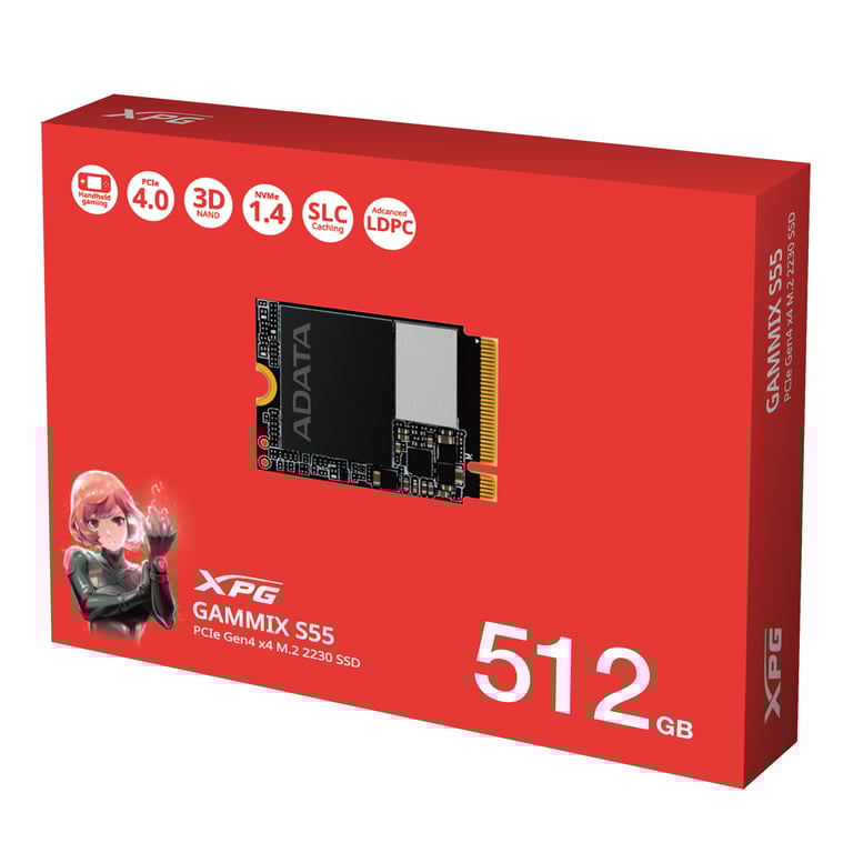 SSD-диск Adata Gammix S55 512 GB (SGAMMIXS55-512G-C) - фото 2 SSD-диск Adata Gammix S55 512 GB (SGAMMIXS55-512G-C) - фото 2