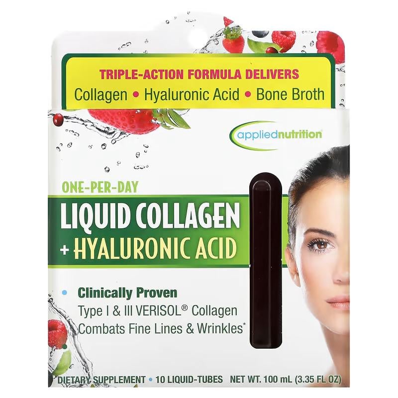Коллаген жидкий с гиалуроновой кислотой Applied Nutrition Liquid Collagen Hyaluronic Acid 10 Liquid-Tubes 100 ml
