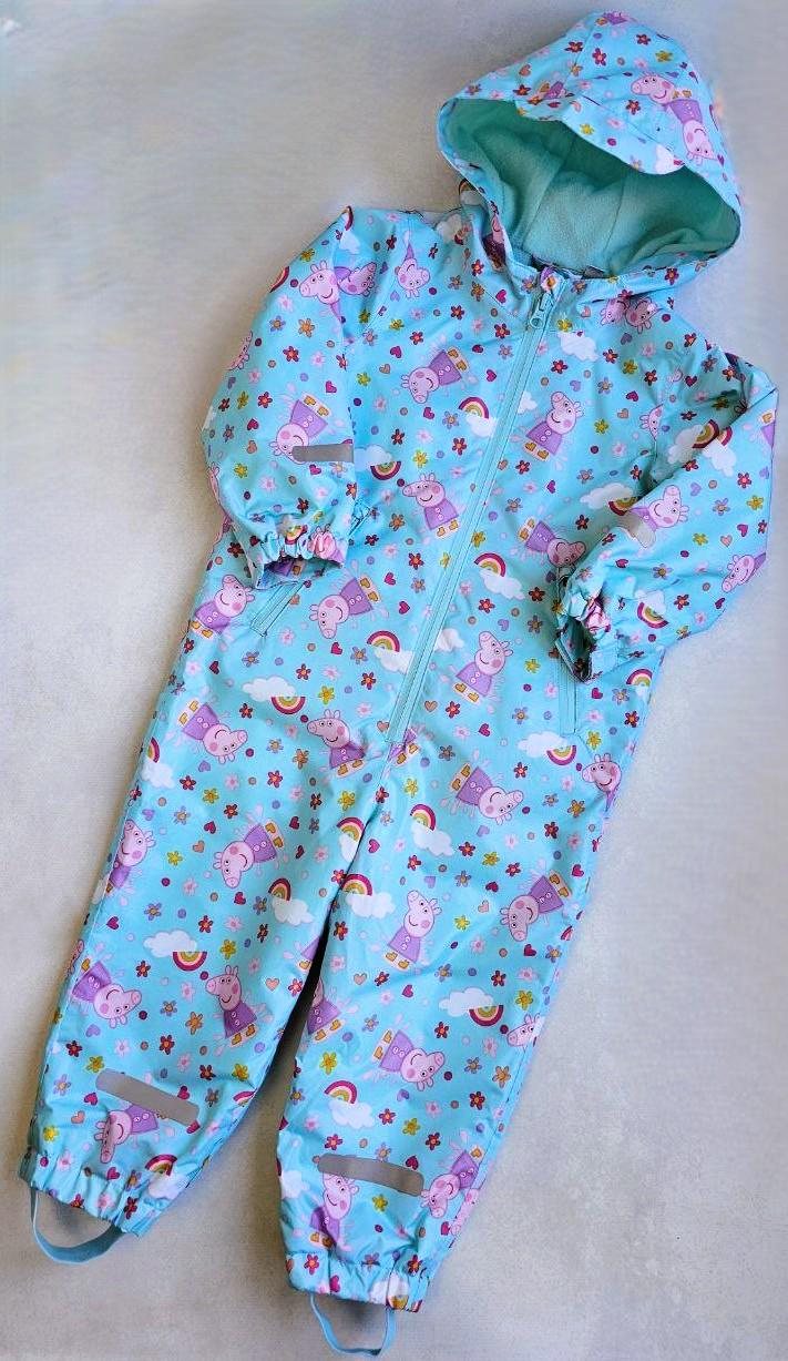 Дощовик-комбінезон дитячий Peppa Pig брудопруф на флісі 98-104 см (602740) - фото 2
