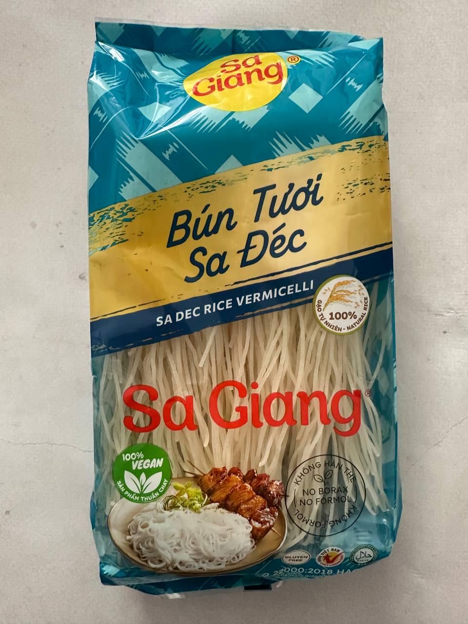 Лапша рисовая Sa Giang Banh Tuoi Sa Dec 3 мм без глютена 200 г