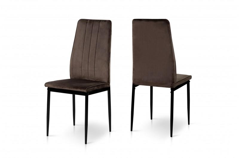 Кухонний стілець Мікс Меблі Rich велюр Брауні/Чорний - фото 3