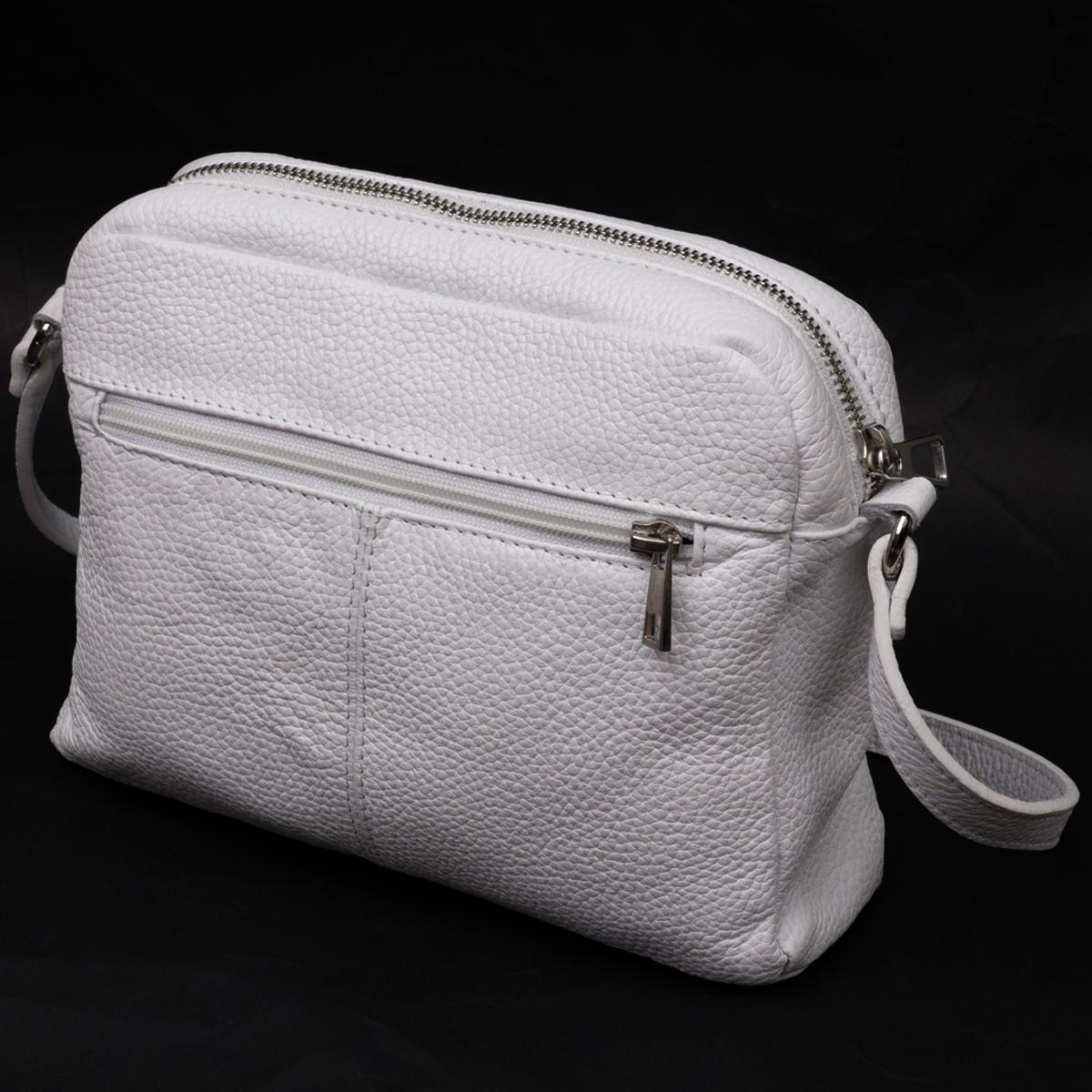 Женская сумка кросс-боди Grande Pelle Bag 11650 Белый - фото 2