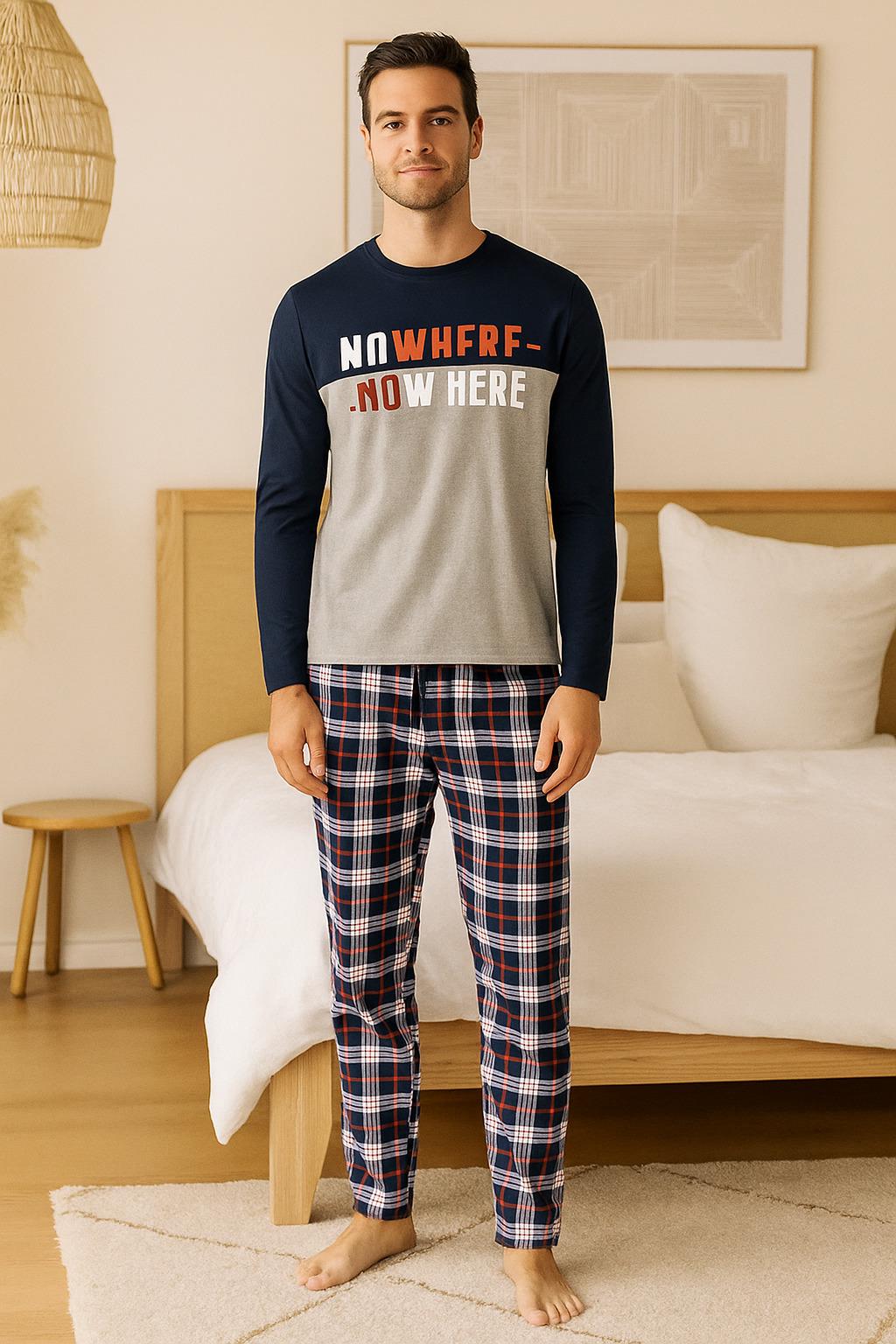 Піжама чоловіча з фланелевими штанами Livergy L Синій (PI0033M075) Піжама чоловіча з фланелевими штанами Livergy L Синій (PI0033M075)