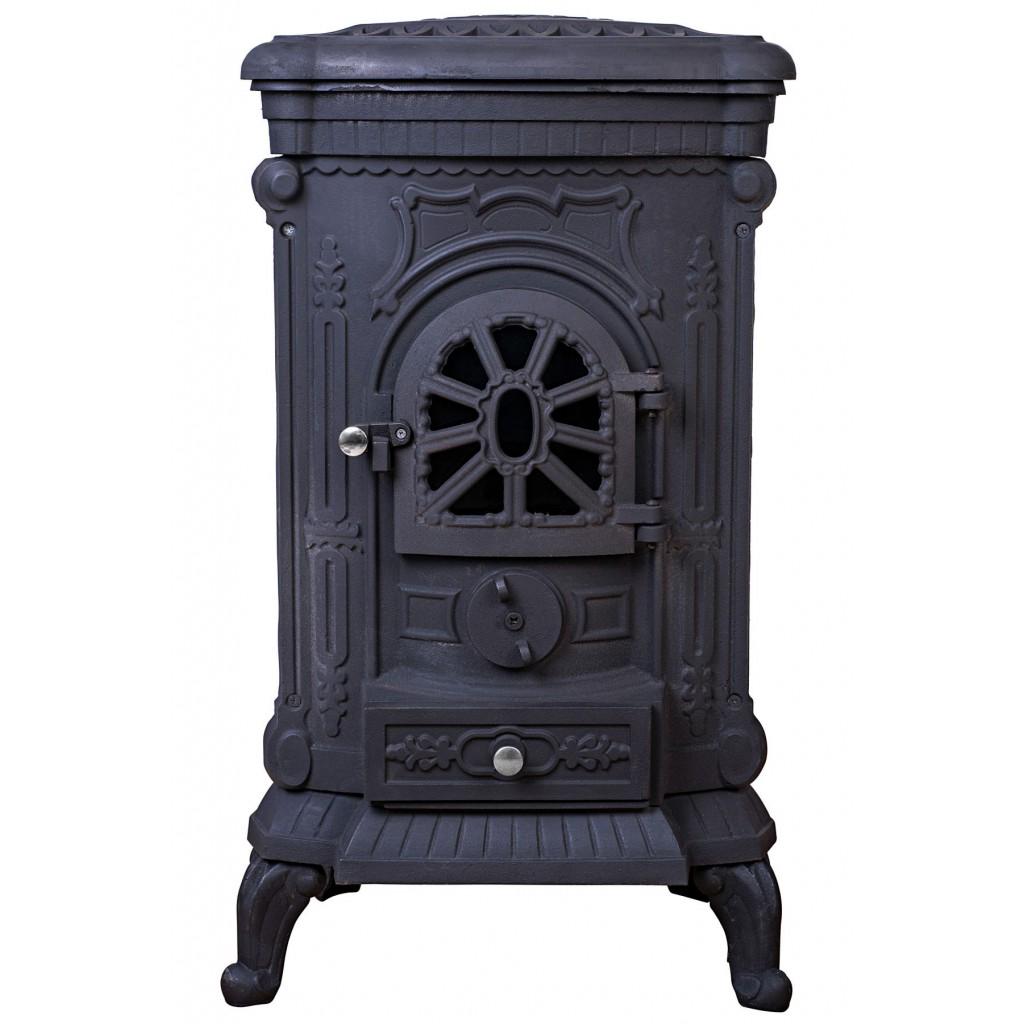 Камин Bonro чугунная двойная стенка 9 кВт Черный