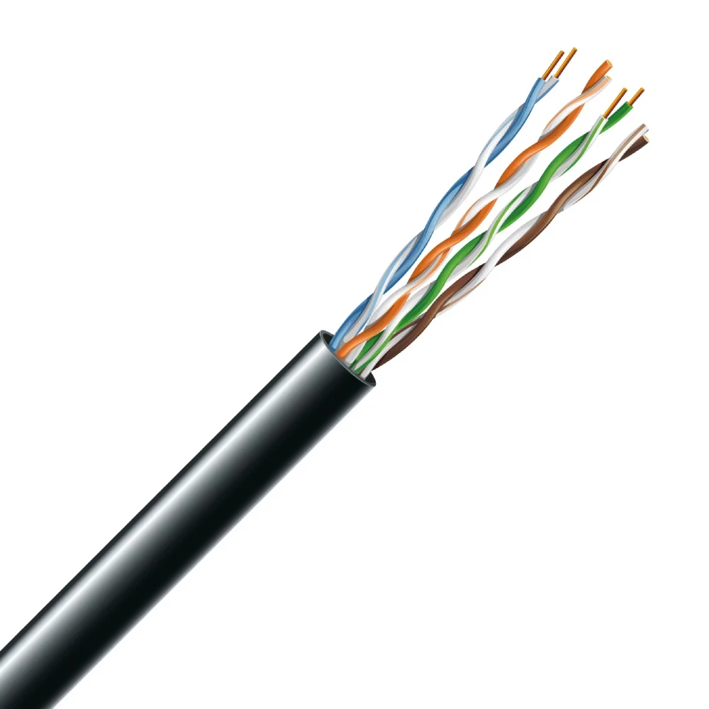 Кабель витая пара ЗЗКМ Cat 5е U/UTP 4х2х24 PE AWG уличный Черный (35707519) Кабель витая пара ЗЗКМ Cat 5е U/UTP 4х2х24 PE AWG уличный Черный (35707519)
