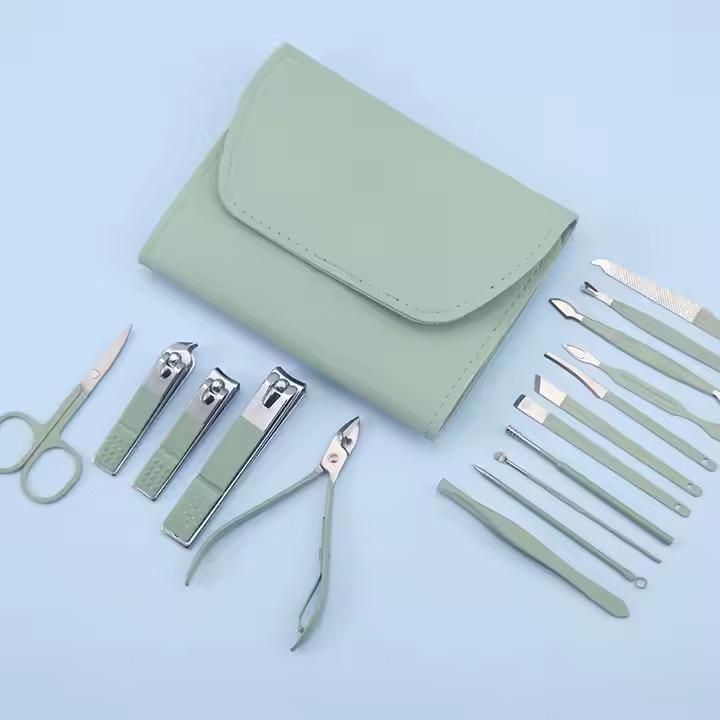 Набір інструментів для манікюру та педикюру універсальний 16 шт. Зелений - фото 4 Набір інструментів для манікюру та педикюру універсальний 16 шт. Зелений - фото 4