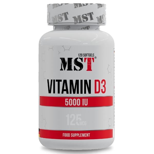 Витамин D для спорта MST Nutrition Vitamin D3 5000 IU 120 капс. (000023758) Витамин D для спорта MST Nutrition Vitamin D3 5000 IU 120 капс. (000023758)