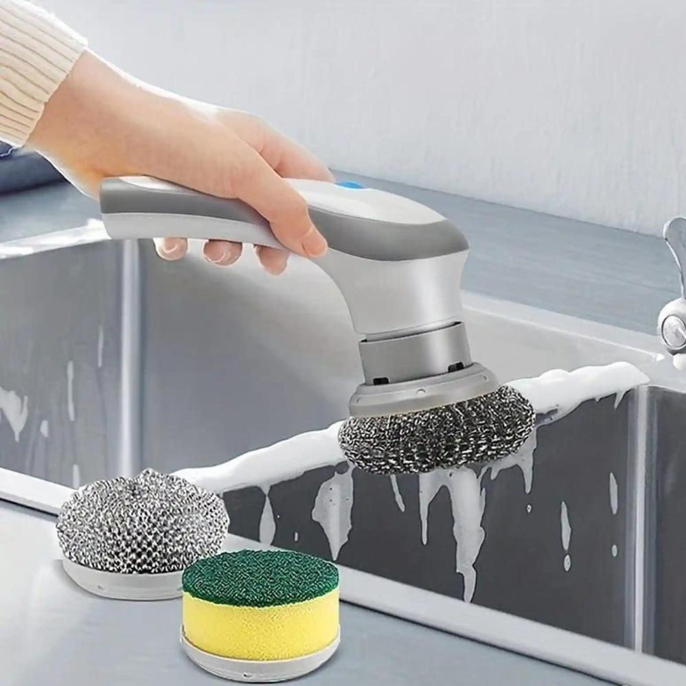 Щетка для уборки аккумуляторная 3в1 с 3-мя сменными насадками (120.1400) - фото 4