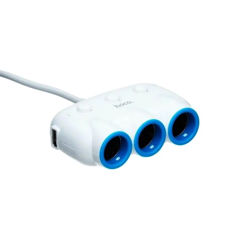 Зарядний пристрій Hoco C1 USB Hub автомобільний