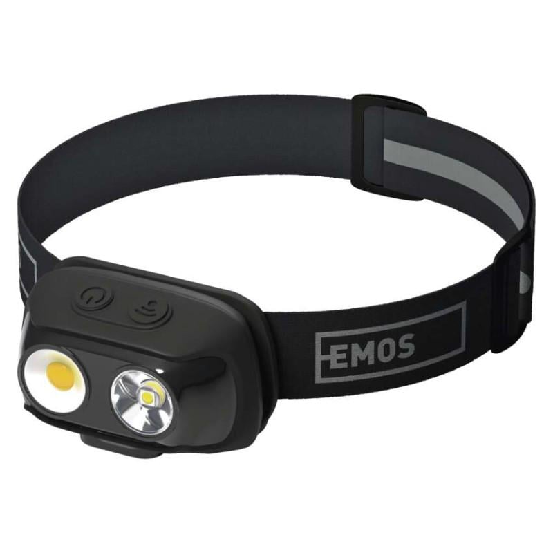 Фонарь налобный аккумуляторный Emos P3542 COB LED 500 Lm Li-pol 1200 mAh (37796132)
