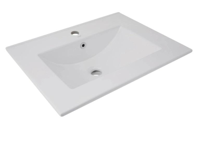 Раковина врезная мебельная Qtap Albatross 620x460x180 мм с донным клапаном White (QT01113060CW148473)