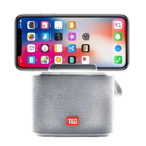 Портативна колонка T&G TG801 Bluetooth Silver (14535356) - фото 6