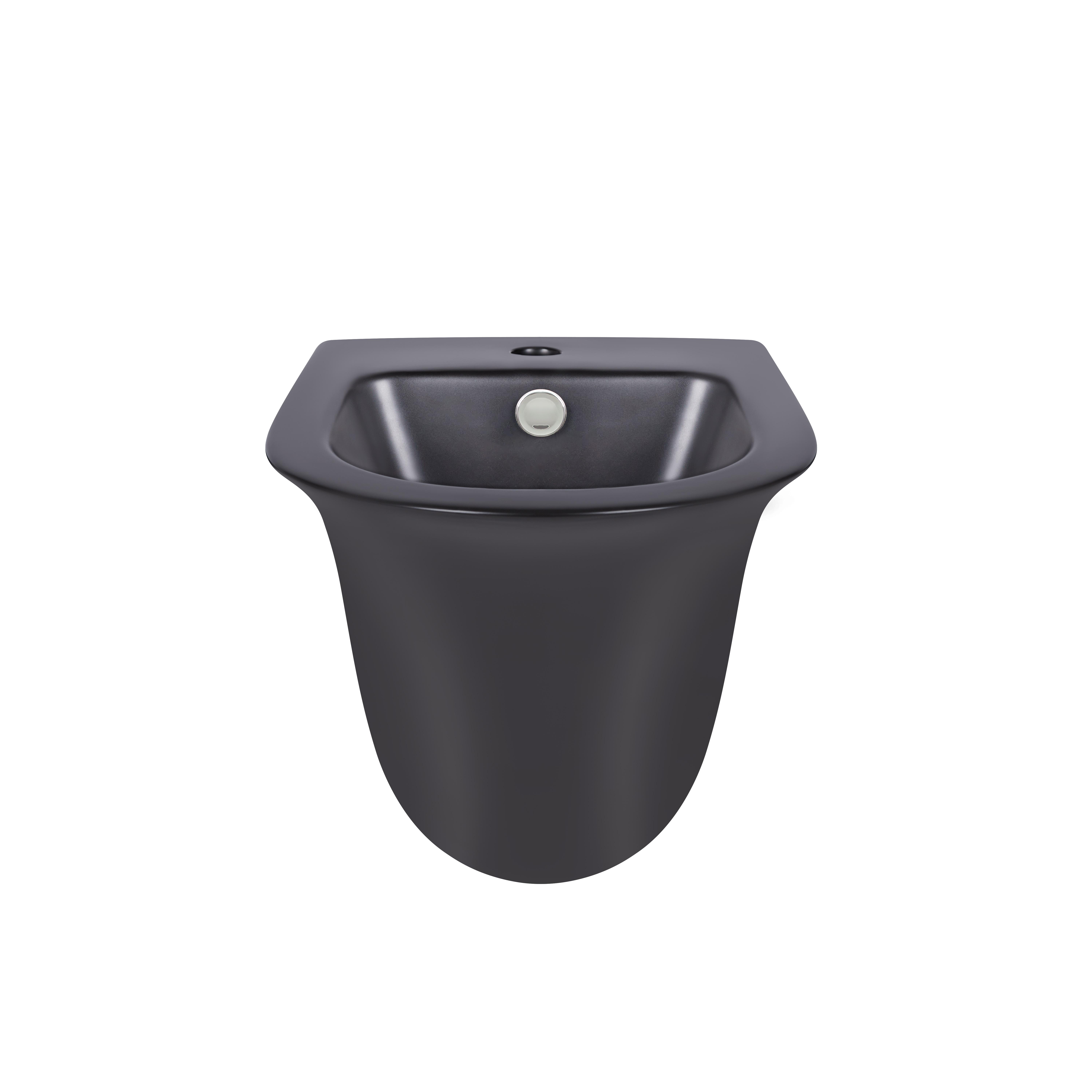 Біде підвісне Qtap Virgo 485х345х365 мм Black matt (QT1855051FMB) - фото 3