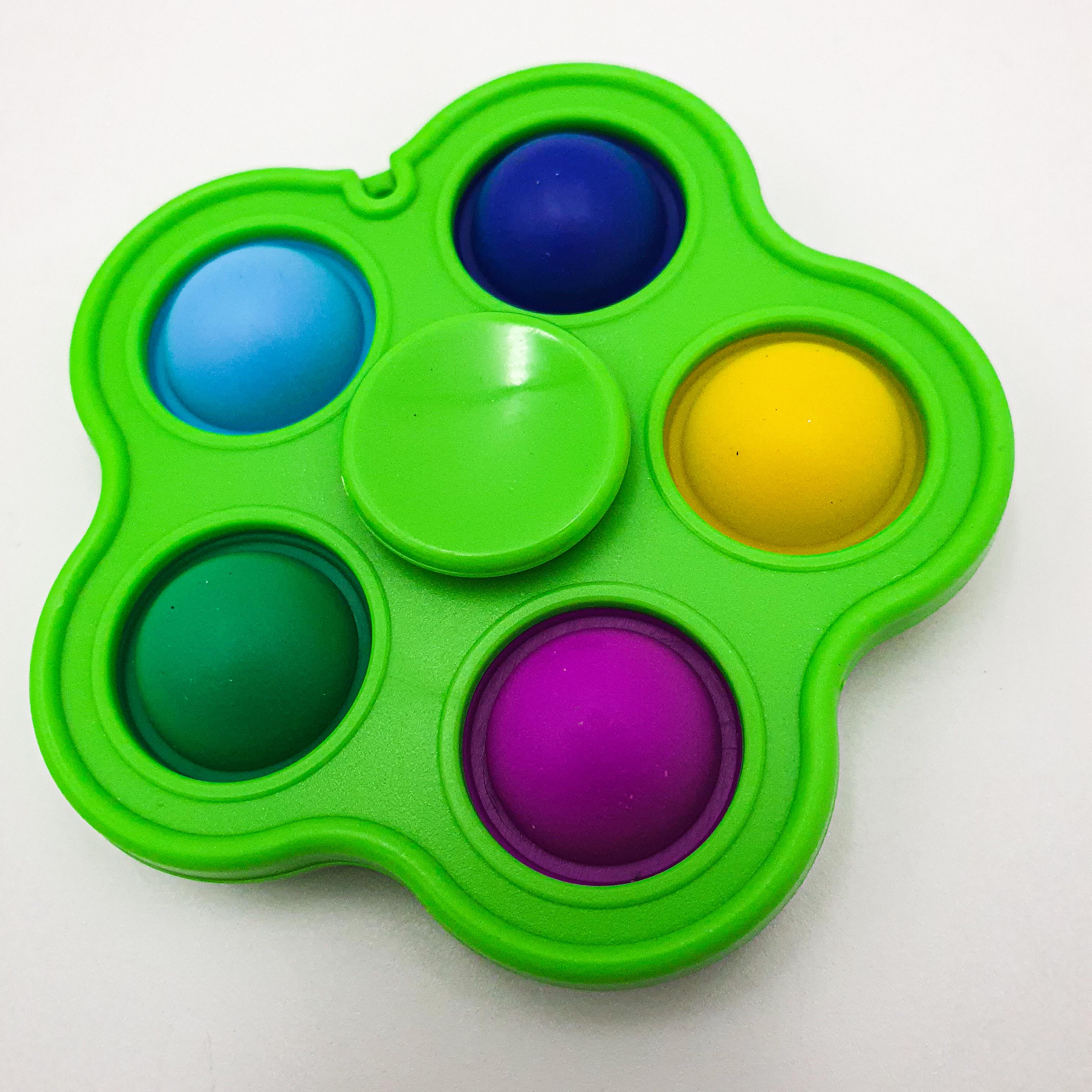 Сенсорная игрушка 2в1 антистресс и спинер силиконовая бесконечная пупырка Симпл Димпл UKC Simple Dimple зеленый