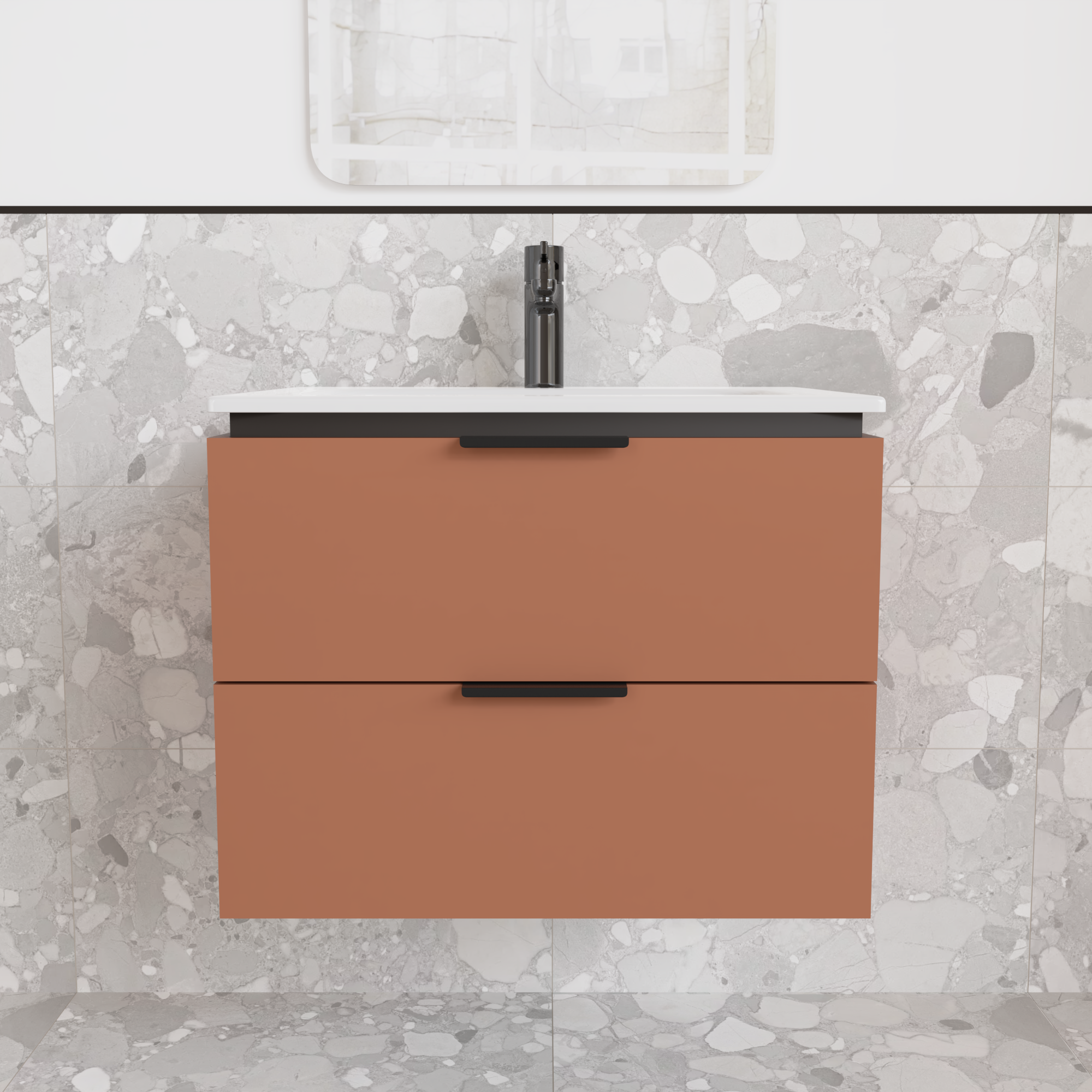 Тумба підвісна з раковиною MVK Vostok Icon 60 В2 600х450х530 мм Сахара (p260skh) - фото 1