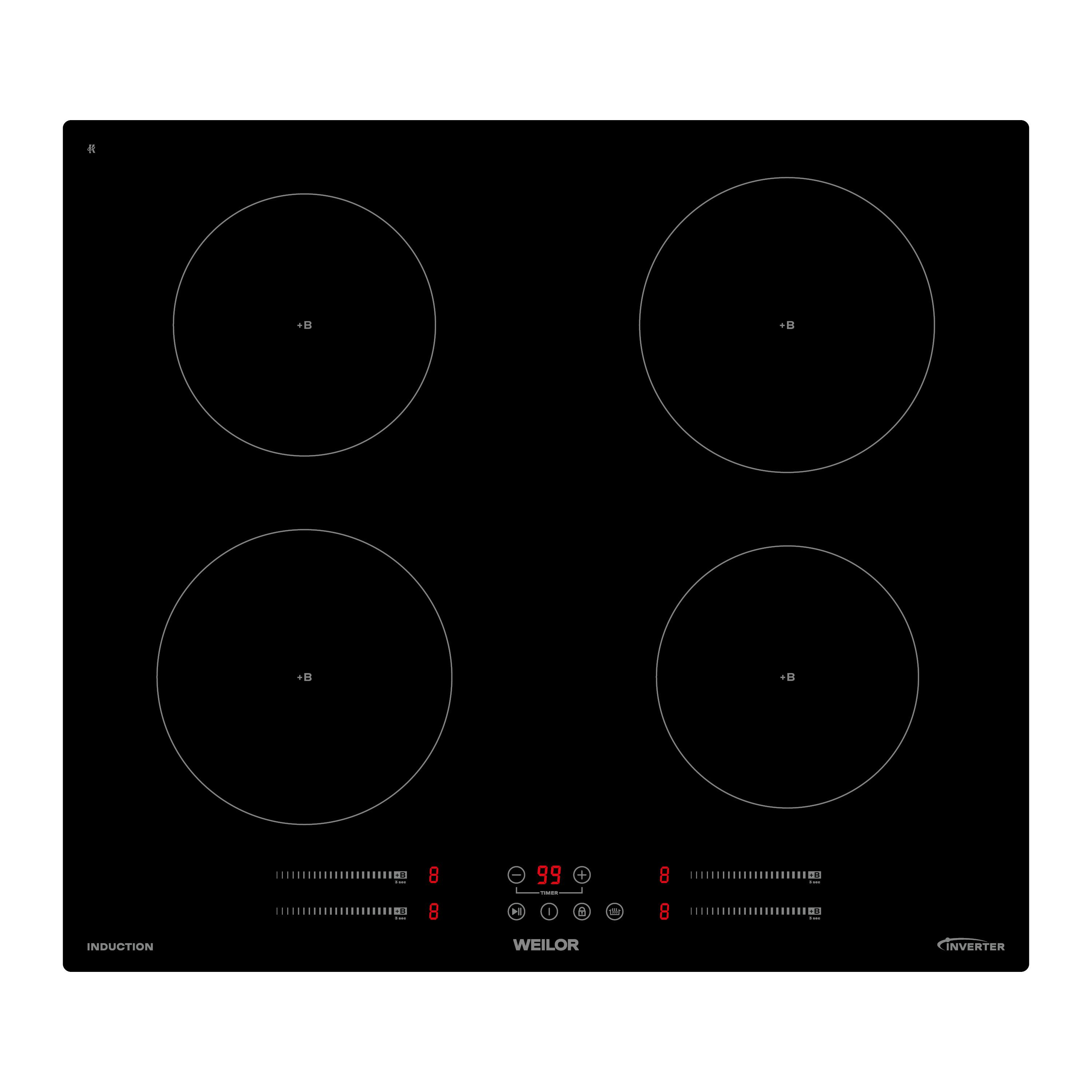 Варочная поверхность индукционная WEILOR WIS 643 Black (5905538403024)