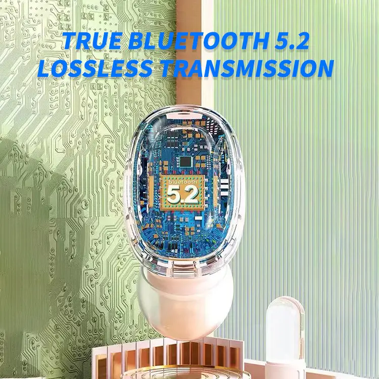 Навушники бездротові A 22 водонепроникні LED Display Bluetooth Білий (146) - фото 4