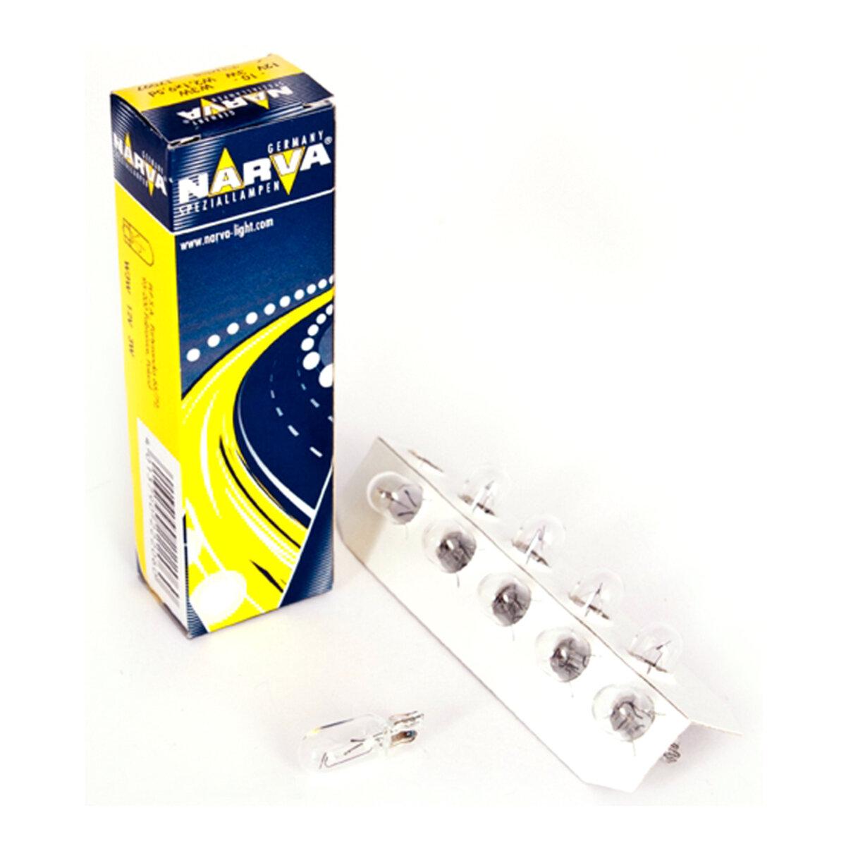 Автомобільна лампа розжарювання Narva W3W 12V 3W W2.1X9.5d 10 шт. (2558-e0f9d)
