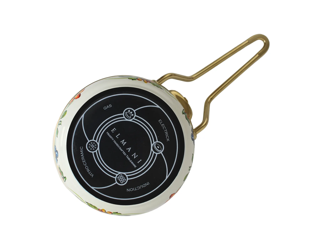 Ковш эмалированный Elmani VITALY с крышкой 0,9 л (763-023) - фото 2 Ковш эмалированный Elmani VITALY с крышкой 0,9 л (763-023) - фото 2