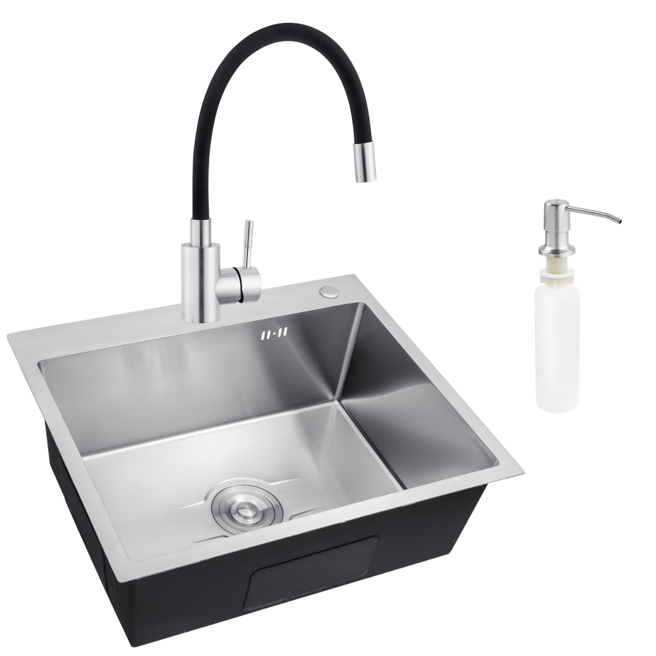 Комплект кухонной мойки Kroner KRP Derby 6050HM Brush 2,5/0,5 мм (2494377132)