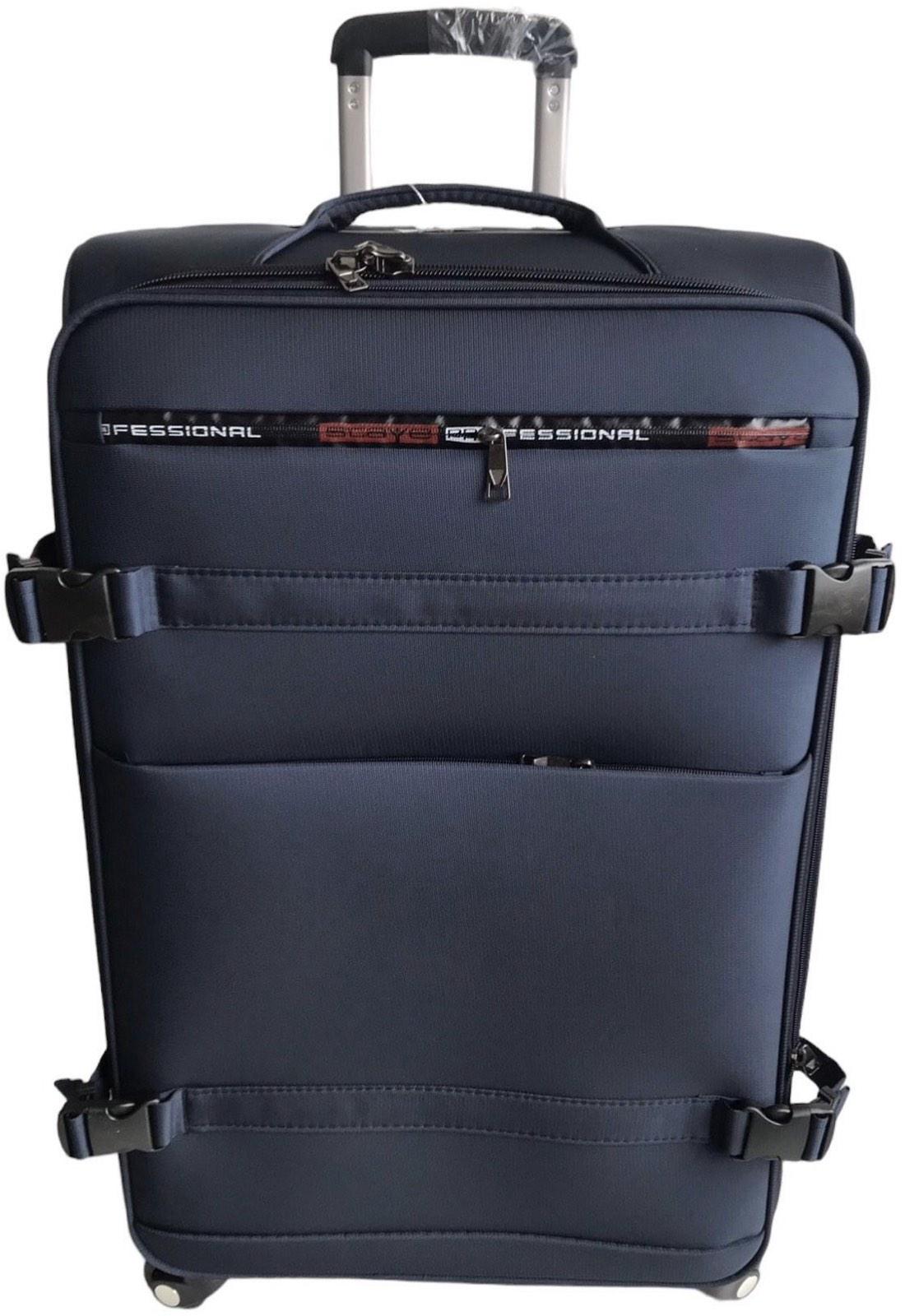 Валіза гігант на 4-х колесах і регулюванням розміру Синій (817)